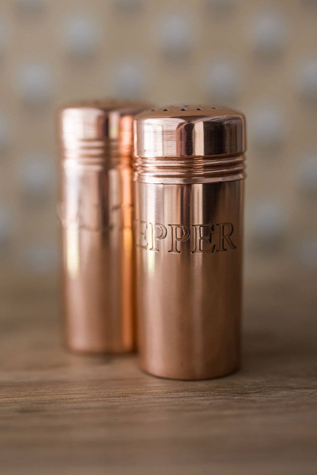 Copper Salt & Pepper Shakers – Vintage Kitchen Tableware