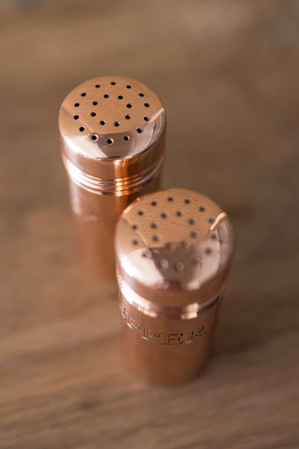 Copper Salt & Pepper Shakers – Vintage Kitchen Tableware