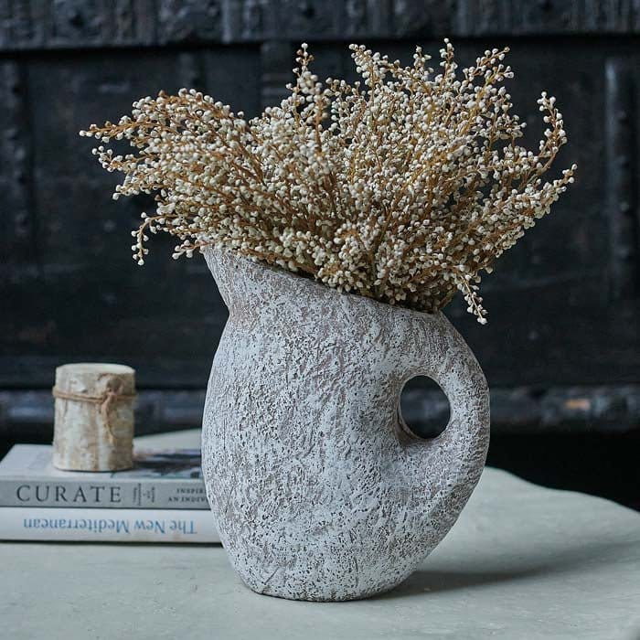 Cream Heather Stem 16.5" - Single Stem Artificial Greenery