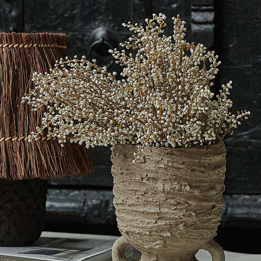 Cream Heather Stem 16.5" - Single Stem Artificial Greenery