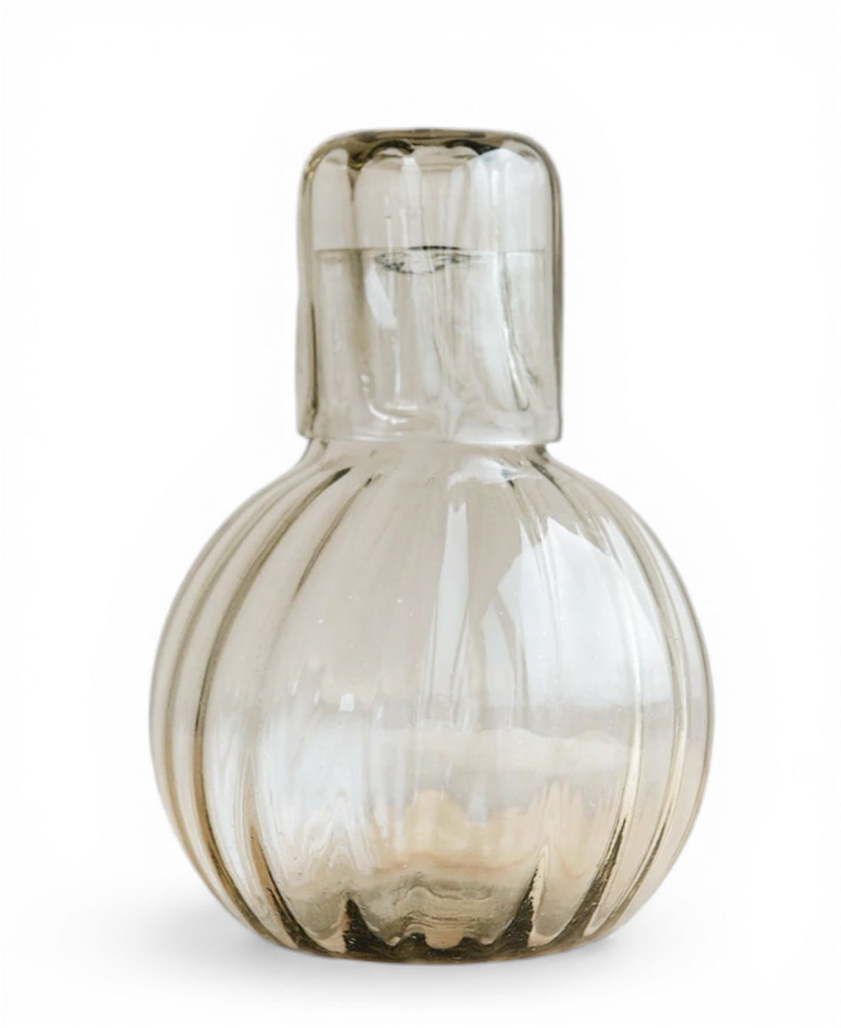Fluted Recycled Glass Carafe