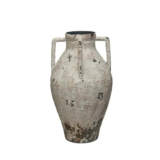 Found Metal Urn with Handles – Vintage-Inspired