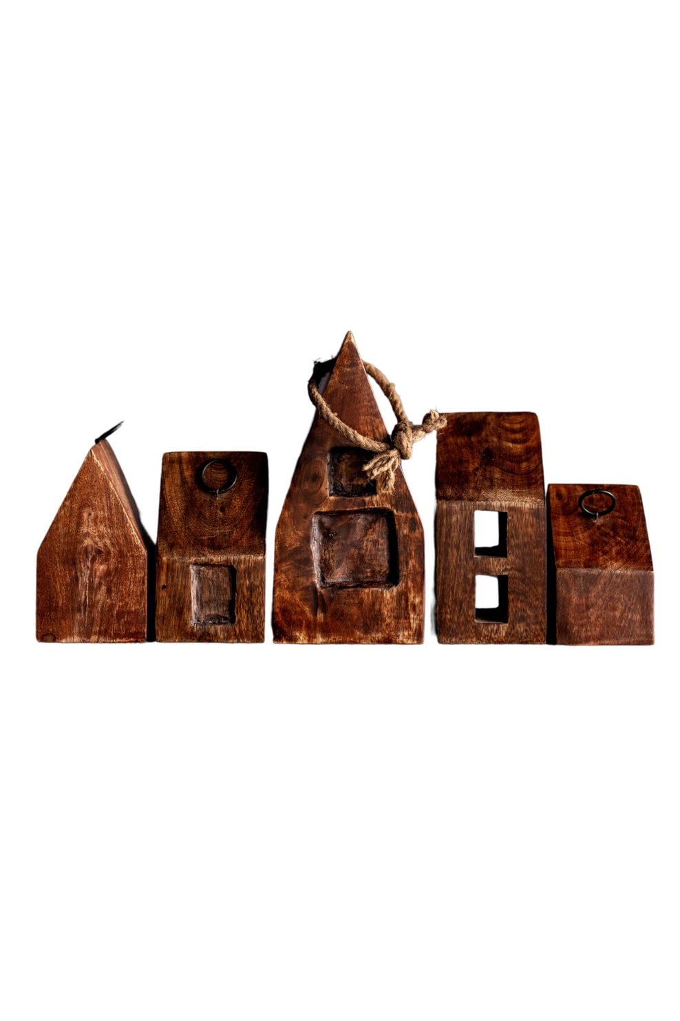 Wooden Houses (Set of 6)