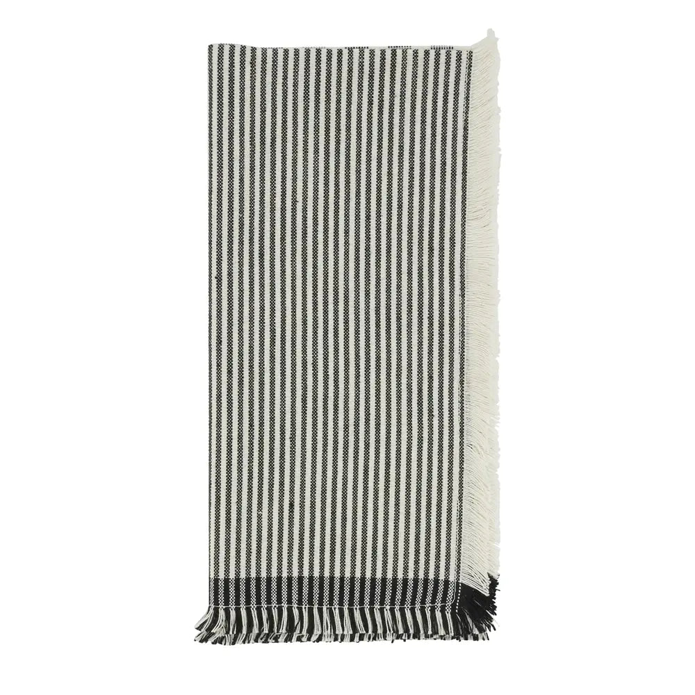 Black-White Stripe Cloth Napkin