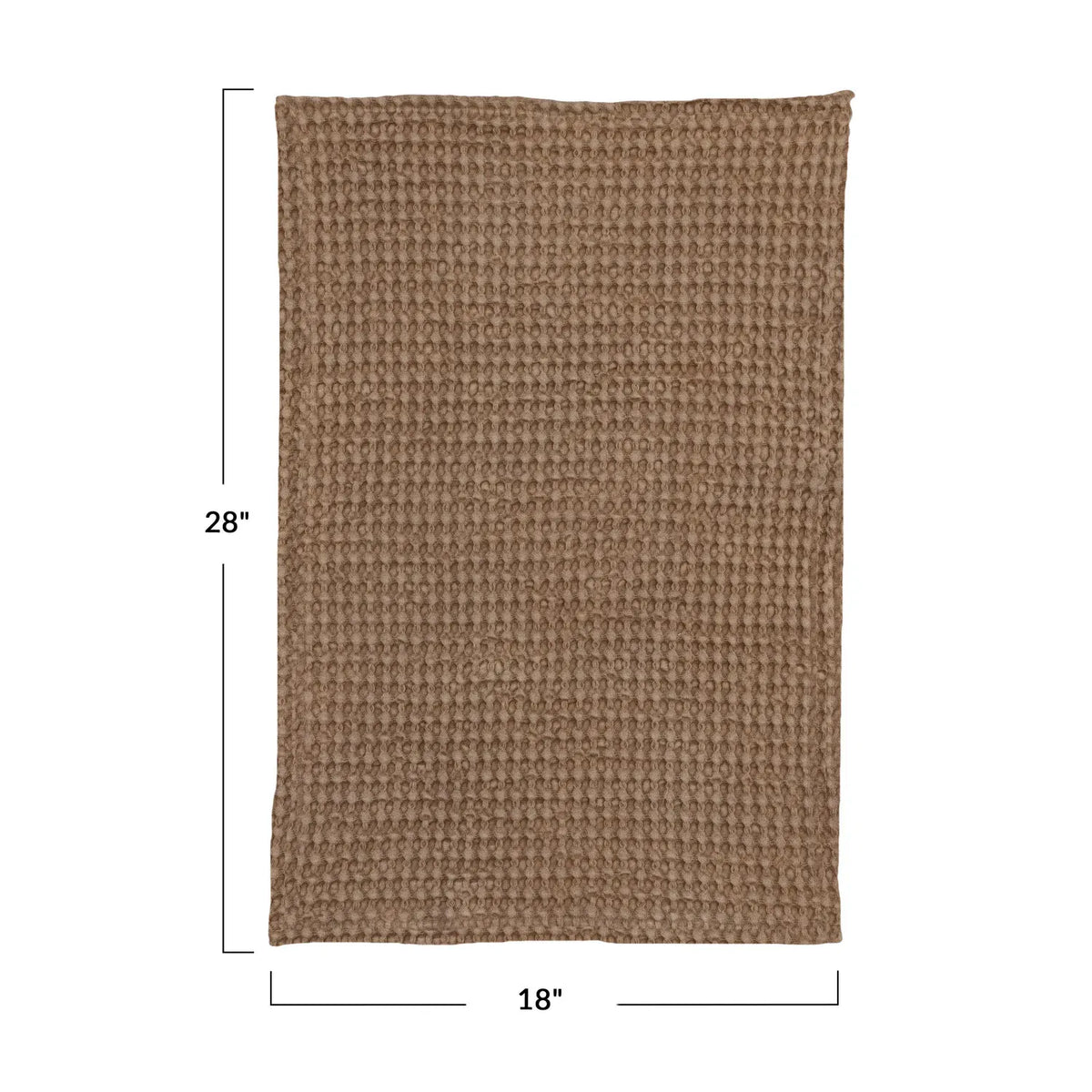 Stonewashed Waffle Weave Tea Towel – Camel